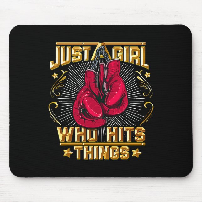 Tapis De Souris Citation de boxe thaïlandaise de kickboxing Juste  (Devant)
