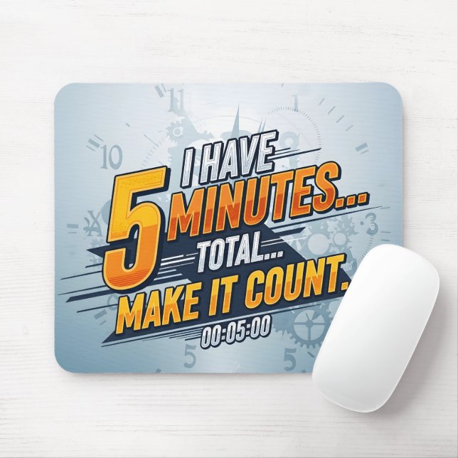 Tapis De Souris Citation de bureau de compte à rebours motivationn (Avec souris)