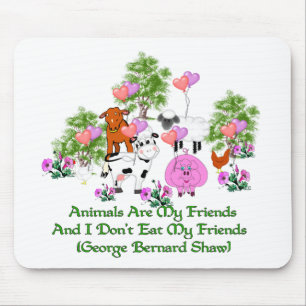Tapis De Souris Citation de G.B. Shaw Vegetarian