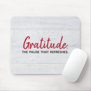 Tapis De Souris Citation De Gratitude Sur Le Bois