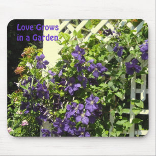 Tapis De Souris Citation de jardin de clématite pourpre
