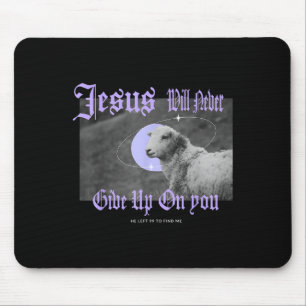 Tapis De Souris Citation de la Bible de foi chrétienne Jésus agnea