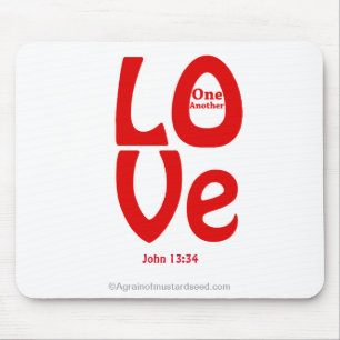 Tapis De Souris Citation de la Bible l'amour l'un l'autre
