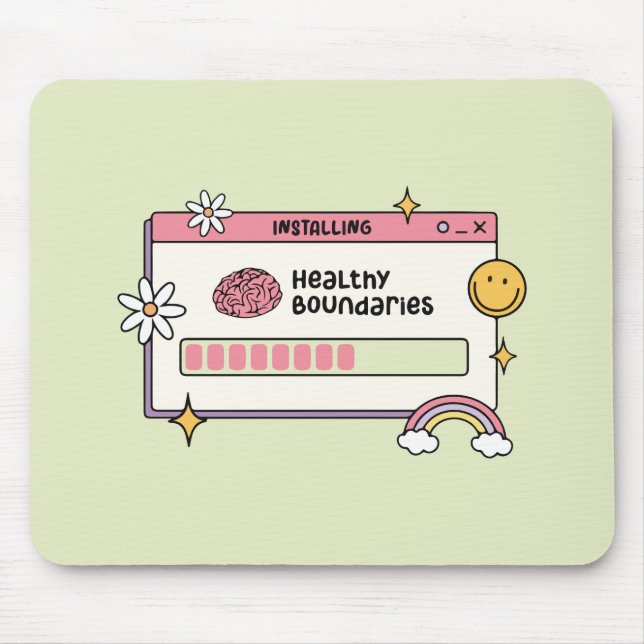 Tapis De Souris Citation de l'installation de limites saines pour  (Devant)