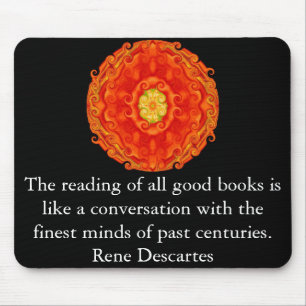 Tapis De Souris Citation de littérature de Rene Descartes