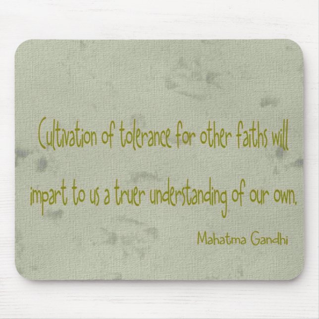 Tapis De Souris Citation de Mahatma Gandhi (Devant)