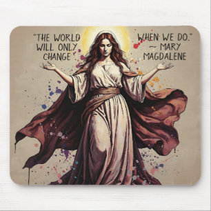 Tapis De Souris Citation de Marie-Madeleine Art Vintage