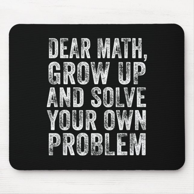 Tapis De Souris Citation de maths drôle Cher professeur de maths M (Devant)