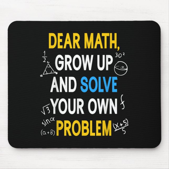 Tapis De Souris Citation de maths drôle pour filles garçons adoles (Devant)
