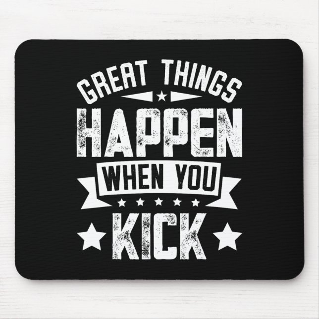 Tapis De Souris Citation de mème de kickboxing  (Devant)