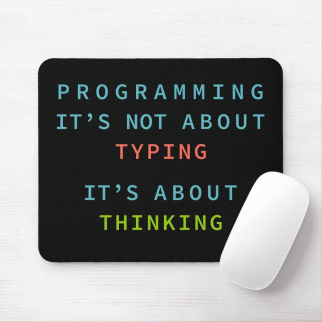 Tapis De Souris Citation de mentalité de programmation pour les co (Avec souris)