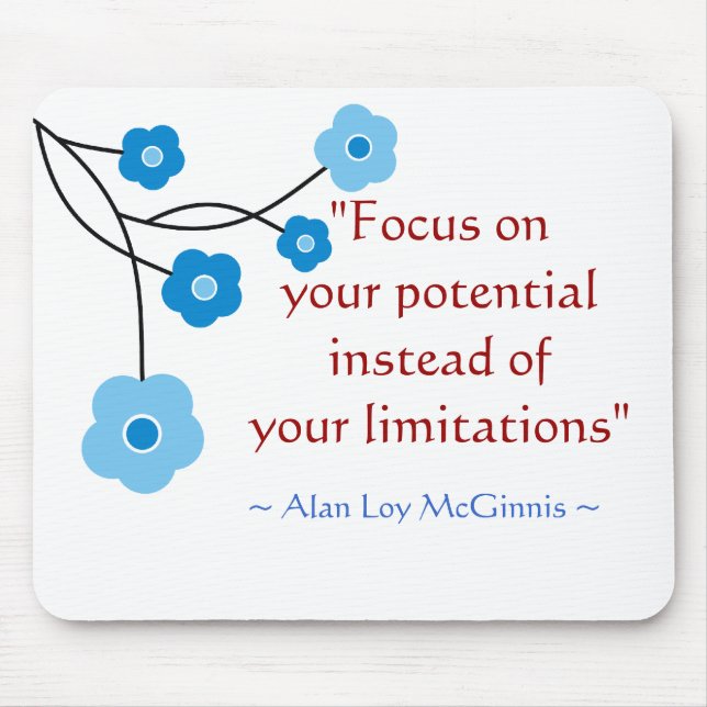 Tapis De Souris Citation de motivation inspirée Mousepad (Devant)