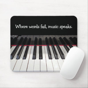 Tapis De Souris Citation de musique sur clavier de piano
