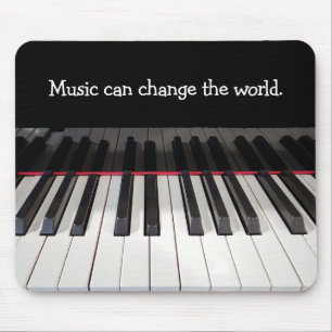 Tapis De Souris Citation de musique sur clavier de piano