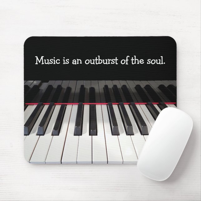 Tapis De Souris Citation de musique sur clavier de piano  (Avec souris)