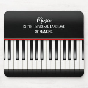 Tapis De Souris Citation de musique sur clavier de piano