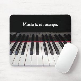 Tapis De Souris Citation de musique sur clavier de piano