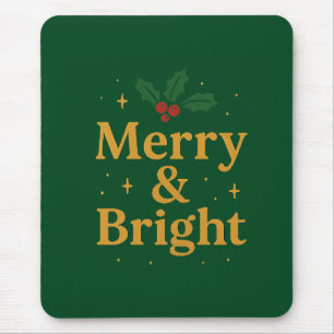 Tapis De Souris Citation de Noël Merry & Bright
