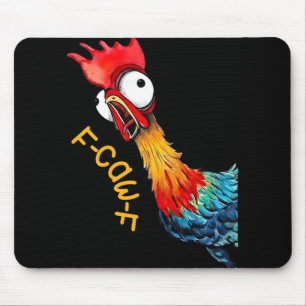 Tapis De Souris Citation de poulet F-caw-f Coq Fcawf Drôle Fawk Of