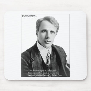 Tapis De Souris Citation de Robert Frost "Route Parcourue" sur Car