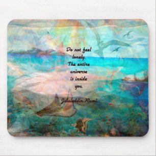 Tapis De Souris Citation De Rumi Inspiration Sur L'Univers