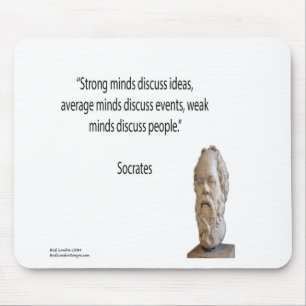 Tapis De Souris Citation de Socrate et de "grands esprits" célèbre