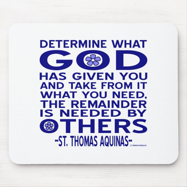 Tapis De Souris Citation de St. Thomas d'Aquin (Devant)