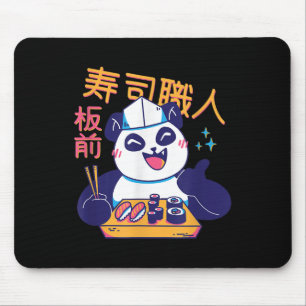 Tapis De Souris Citation de sushi japonais Kawaii Bon Chef Nourrit