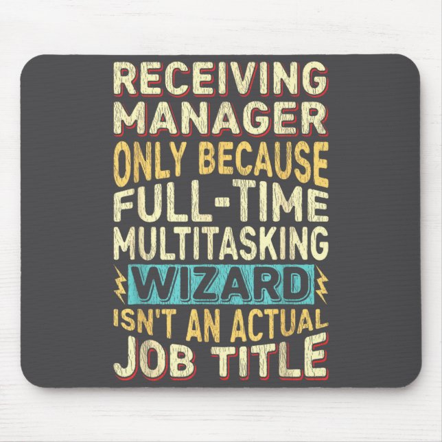 Tapis De Souris Citation de titre d'emploi de magicien - Réception (Devant)