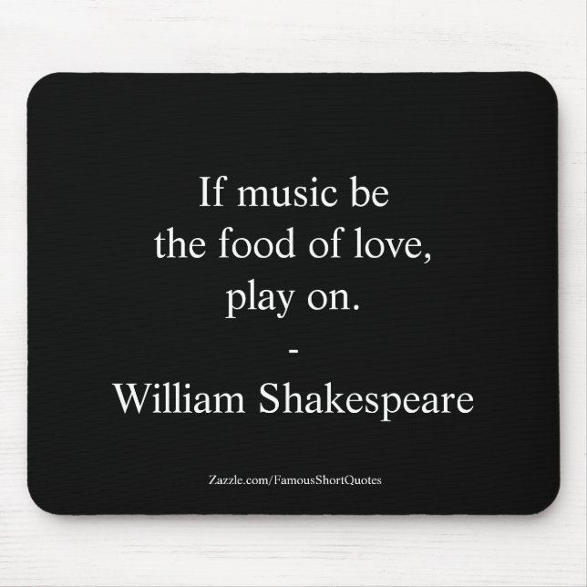 Tapis De Souris Citation de William Shakespeare sur l'amour (Devant)
