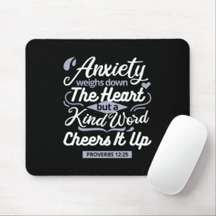 Tapis De Souris Citation d'encouragement chrétien – Anxiété et gen
