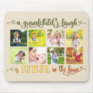 Tapis De Souris Citation des petits-enfants et collage de photos p