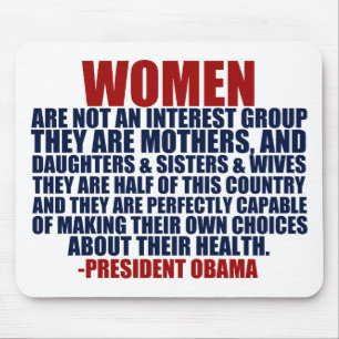 Tapis De Souris Citation d'Obama de droits de la femme
