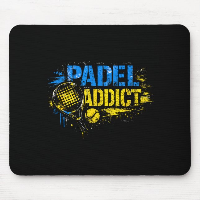 Tapis De Souris Citation drôle de dépendant de padel  (Devant)