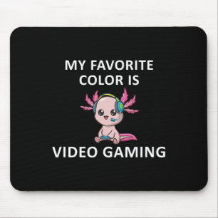 Tapis De Souris Citation drôle de joueur d'Axolotl Ma couleur préf