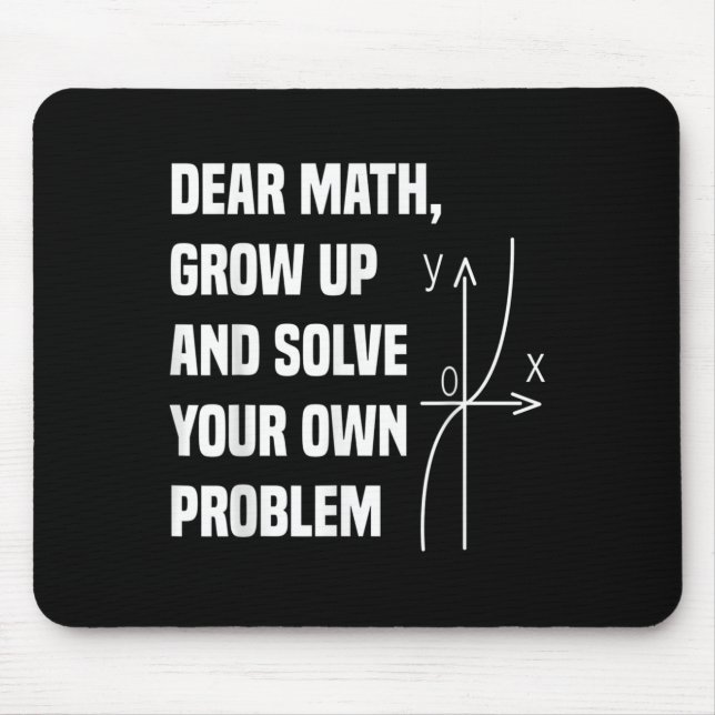 Tapis De Souris Citation drôle de maths pour filles garçons adoles (Devant)