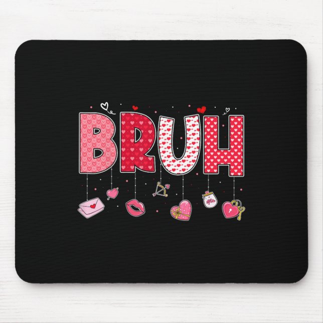 Tapis De Souris Citation drôle de mème Bruh salutation frère adole (Devant)