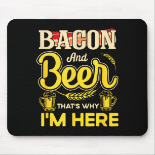 Tapis De Souris Citation drôle Petit déjeuner Bacon Et Bière C'est