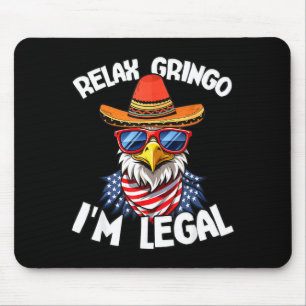Tapis De Souris Citation drôle relax je suis légal usa aigle cinco