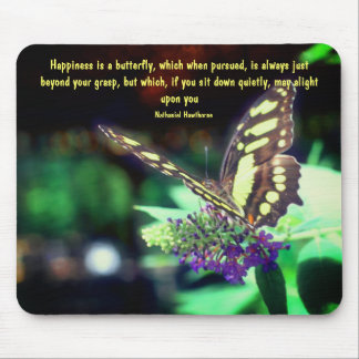 Tapis De Souris Citation du bonheur des papillons