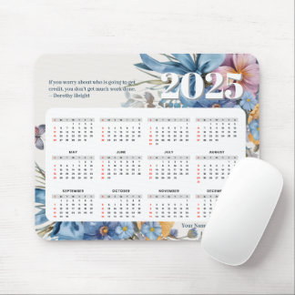 Tapis De Souris Citation du calendrier 2025 moderne et nom personn