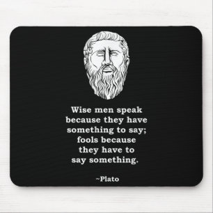 Tapis De Souris Citation du philosophe Platon - Philosophie Étudia
