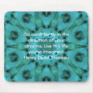 Tapis De Souris Citation du rêve motivationnel Henry David Thorea