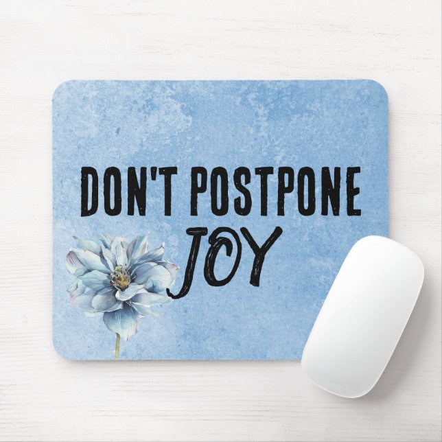 Tapis De Souris Citation Et Fleur Bleue (Avec souris)