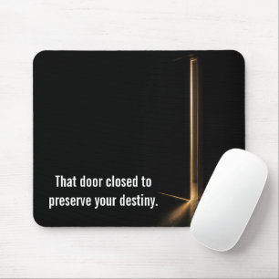 Tapis De Souris Citation Inspirante avec Lumière de Porte