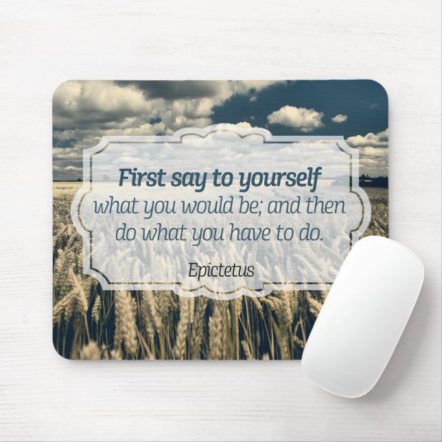 Tapis De Souris Citation inspirante Epictetus "Do it" (Avec souris)