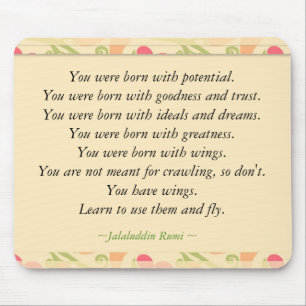 Tapis De Souris Citation inspirée de Rumi