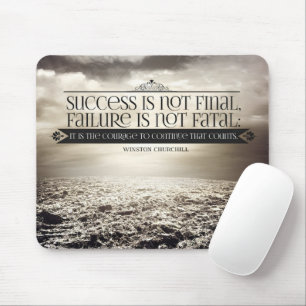 Tapis De Souris Citation inspirée de Winston Churchill "Courage"