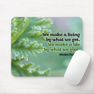 Tapis De Souris Citation inspirée de Winston Churchill "Une vie"