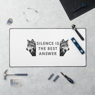 Tapis de souris citation minimaliste - Le silence 